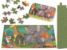 Puzzle bajkowe w puszce słoń 60el