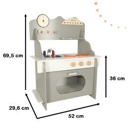 Kuchnia drewniana MDF dla dzieci duży piekarnik